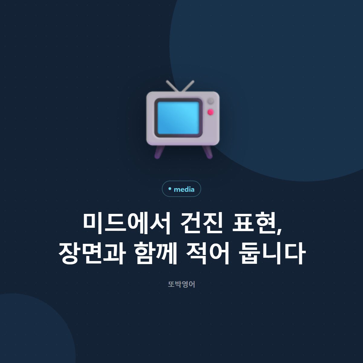 미드에서 건진 표현, 장면과 함께 적어 둡니다
