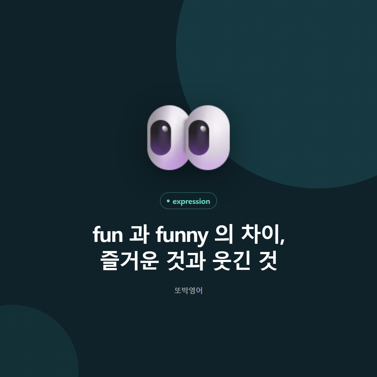fun 과 funny 의 차이, 즐거운 것과 웃긴 것