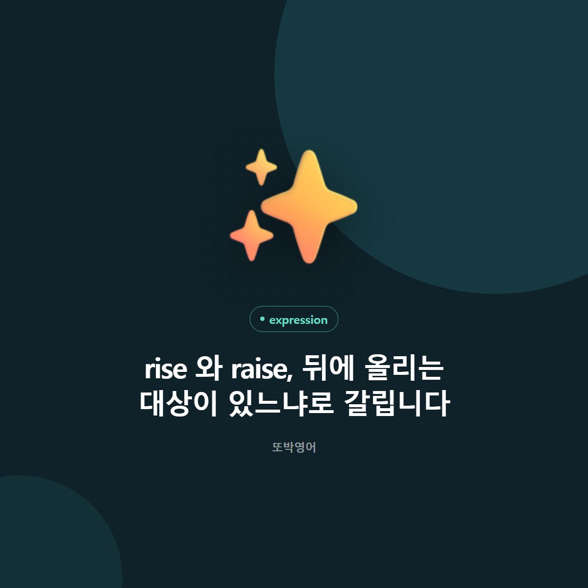 rise 와 raise, 뒤에 올리는 대상이 있느냐로 갈립니다