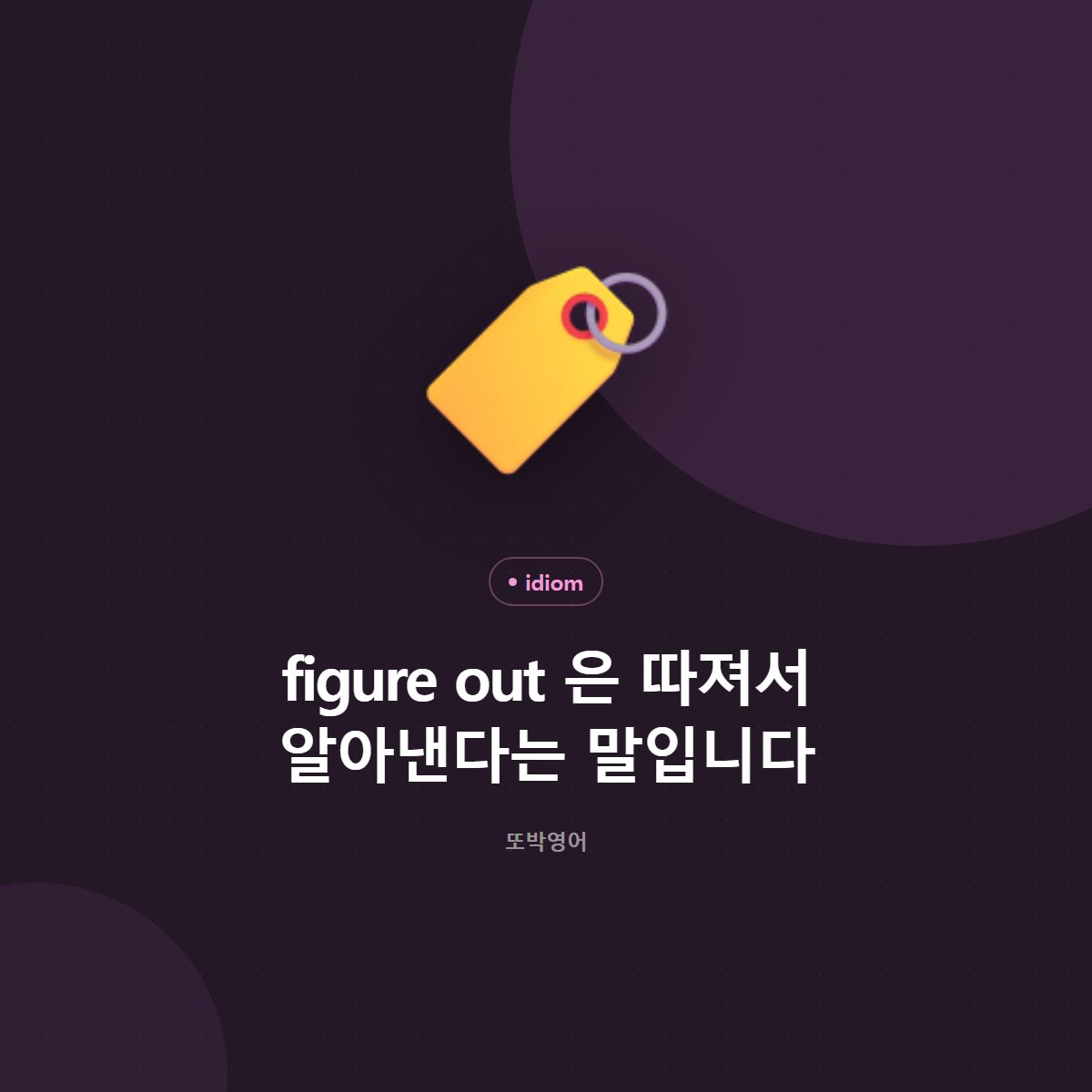 figure out 은 따져서 알아낸다는 말입니다