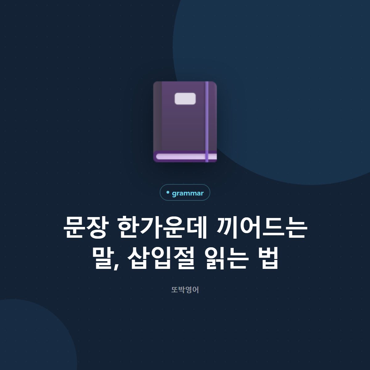 문장 한가운데 끼어드는 말, 삽입절 읽는 법
