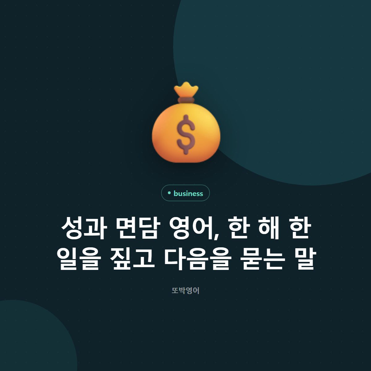 성과 면담 영어, 한 해 한 일을 짚고 다음을 묻는 말